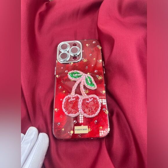 Cherry Design IPhone 16 pro max Case - Red - Picture 5 of 8